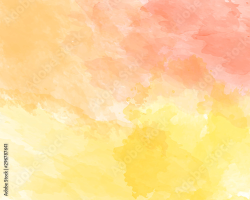 Orange soft watercolor abstract texture. Vector illustration. © jenteva