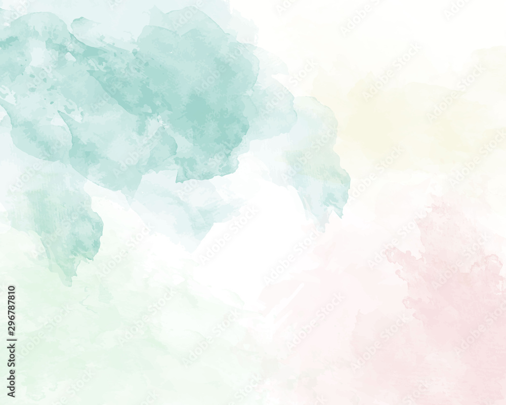 Blue soft watercolor abstract texture. Vector illustration.
