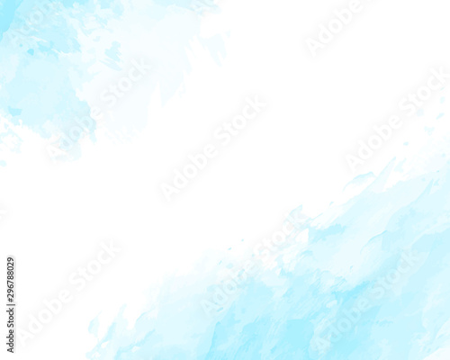 Blue soft watercolor abstract texture. Vector illustration.