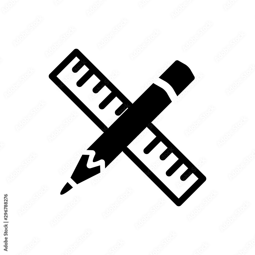 ruler and pencil icon collection ruler and pencil icon collection