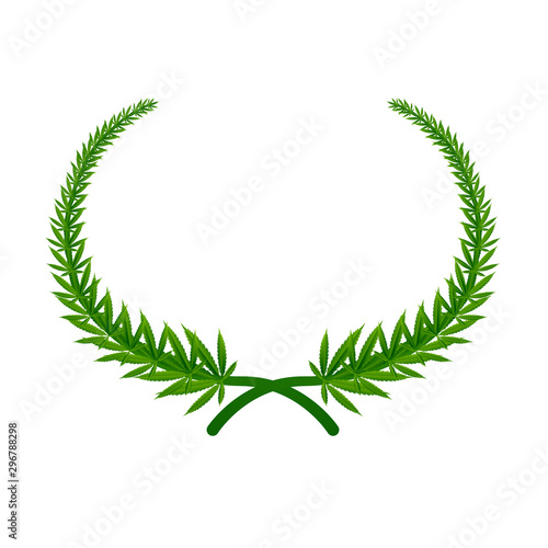 Marijuana and cannabis leaf green nature logo and symbol template Vector