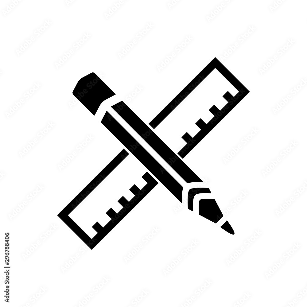 ruler and pencil icon collection ruler and pencil icon collection
