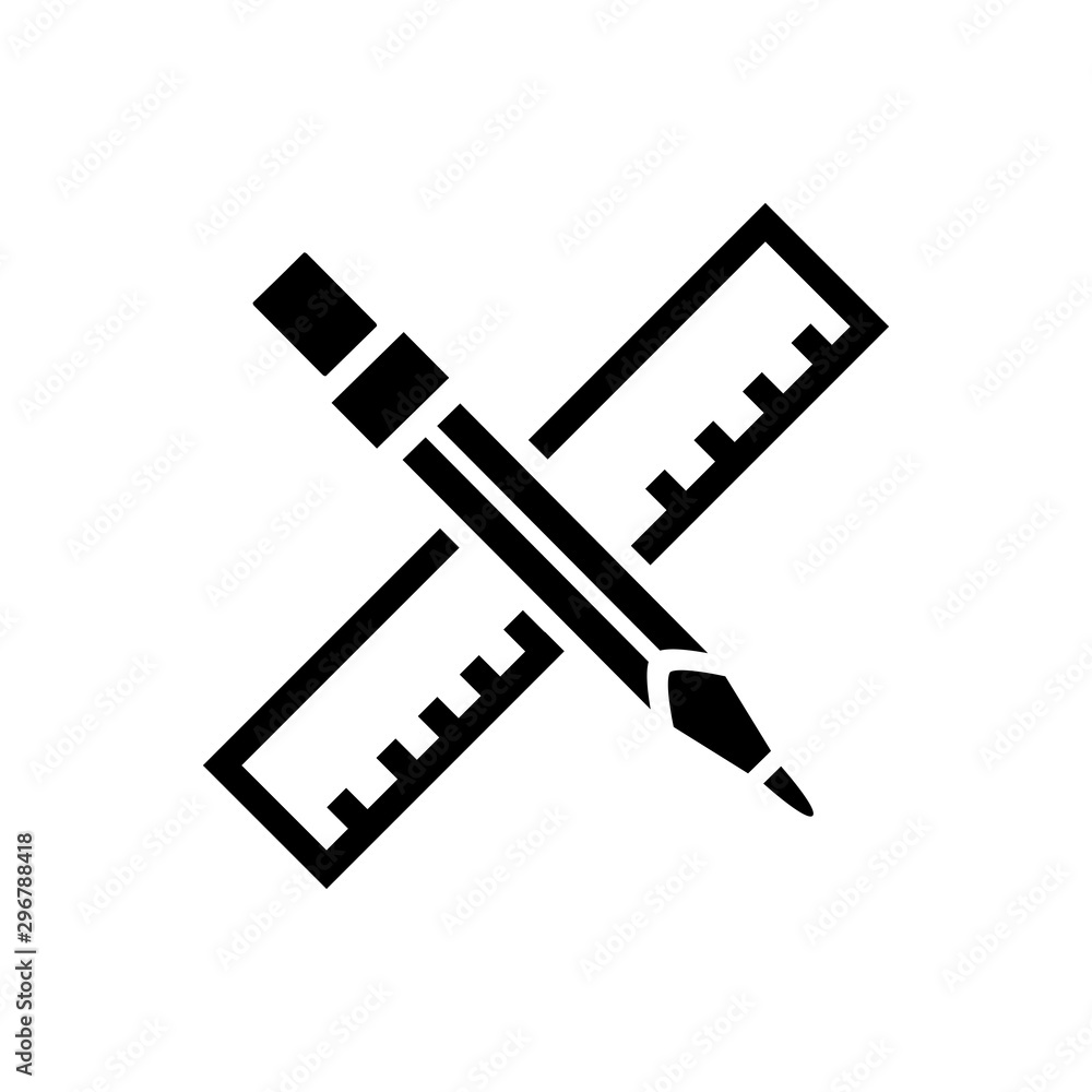 ruler and pencil icon collection ruler and pencil icon collection