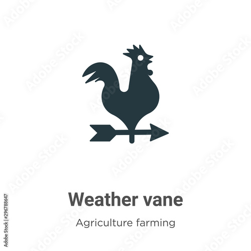 Weather vane vector icon on white background. Flat vector weather vane icon symbol sign from modern agriculture farming and gardening collection for mobile concept and web apps design.