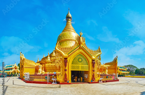 Golden stupa of Mahavijaya Pagoda, Yangon, Myanmar photo