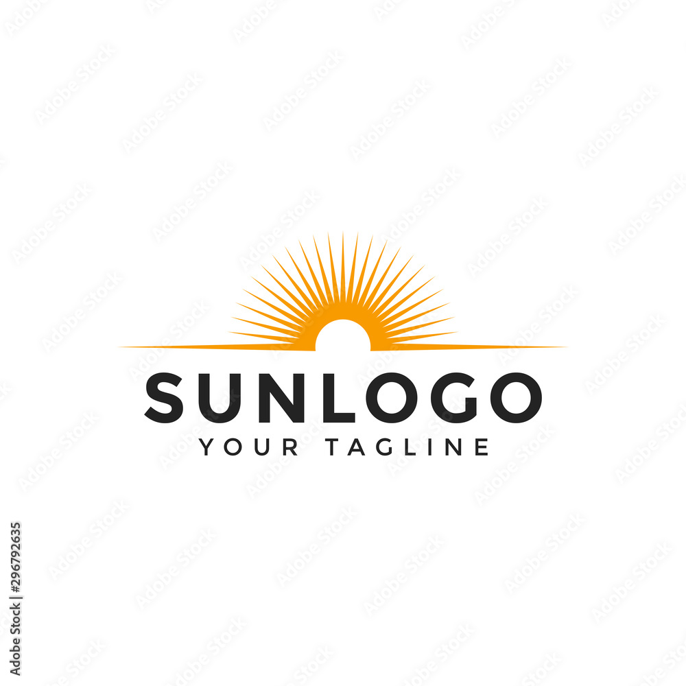 Abstract Sun Logo Design Template