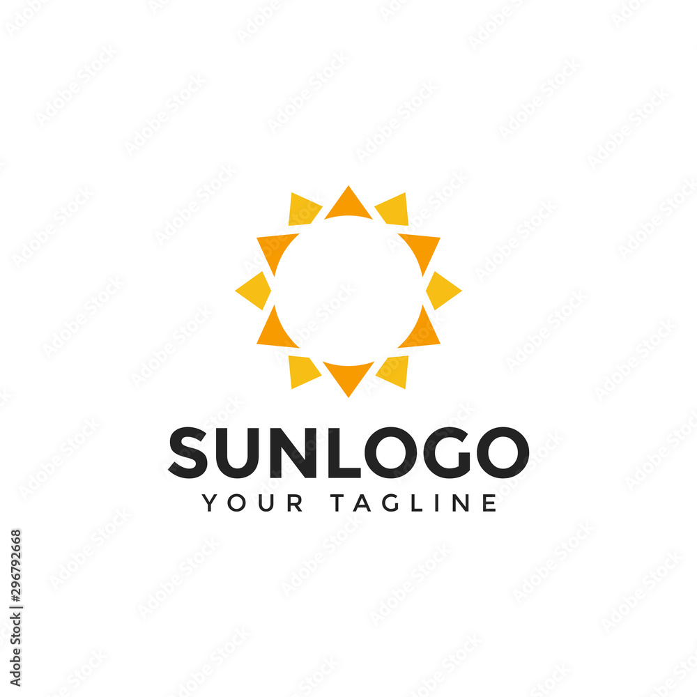 Fototapeta premium Abstract Sun Logo Design Template