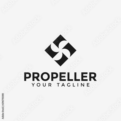 Simple Propeller Logo Design Template
