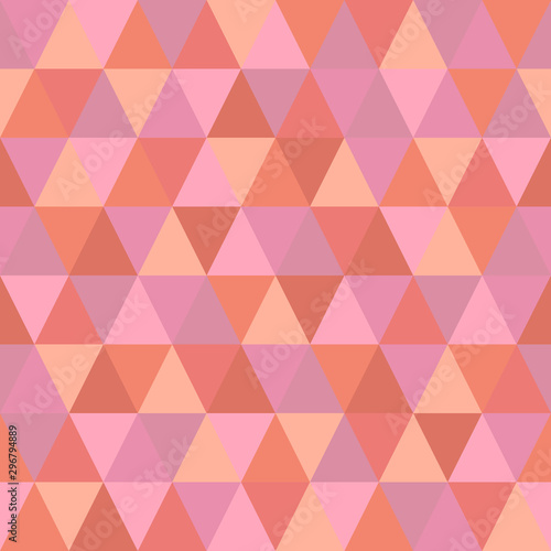 Mosaic triangle  pattern. Warm, autumn colors. The repeating background. Beautiful retro backing.
