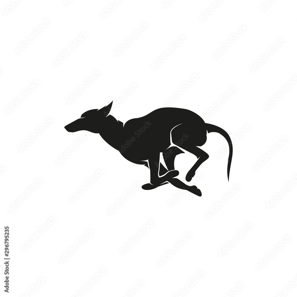 Fototapeta premium dog vector. dog silhouette. black dog isolated on white background
