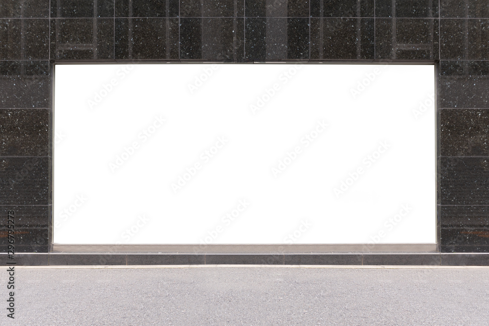 Fototapeta premium Shop Boutique Store Front with Big Window and Place for Name