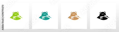Frog On A Leaf Logo Design