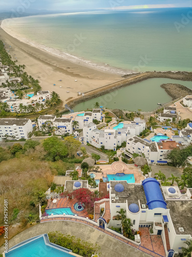 Casa Blanca, Same Ecuador beautiful resort on the beach, aerial shot