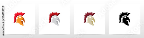 Roman Soldier Helmet Logo Design