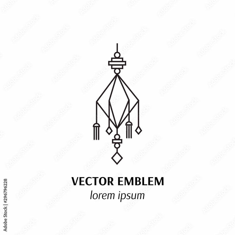 Vector set of asian street and chinese holiday lanterns Vector set of asian street and chinese holiday lanterns