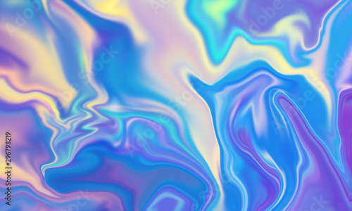 Iridescent vibrant liquid background texture	 photo