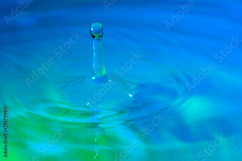 Amazing macro highspeed shot of colorful waterdrops