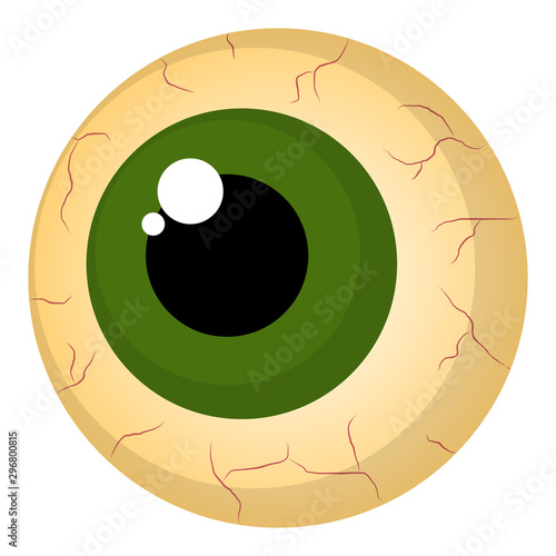 Isolated dead eye cartoon over a white background - Vector