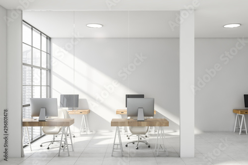 Interior of comfortable white office