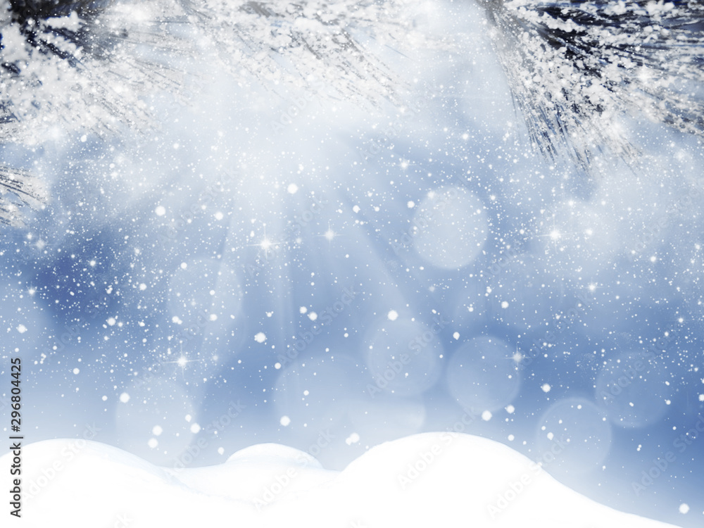 winter christmas background with snow and fir branches frame winter christmas background with snow and fir branches frame