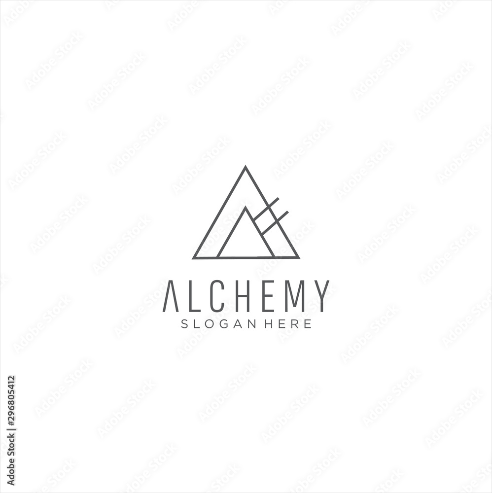 Monogram Triangle Logo . Alchemy Logo Design Vector Stock Monogram Triangle Logo . Alchemy Logo Design Vector Stock