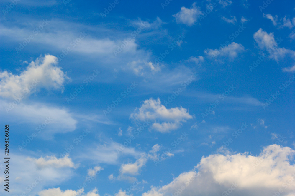 Blue sky background with clouds