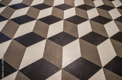 Texture of modern ceramic tile on the floor.