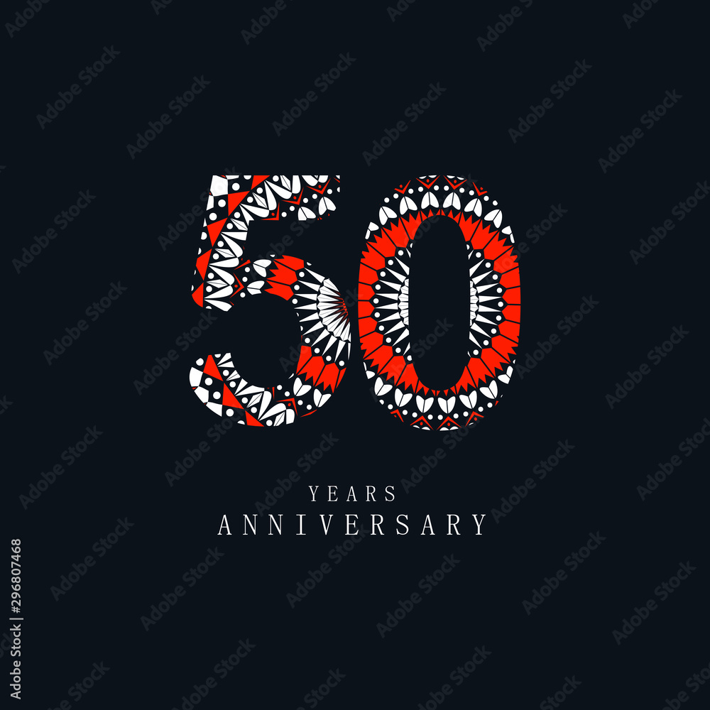 Fototapeta premium 50 Year Anniversary Vector Template Design Illustration