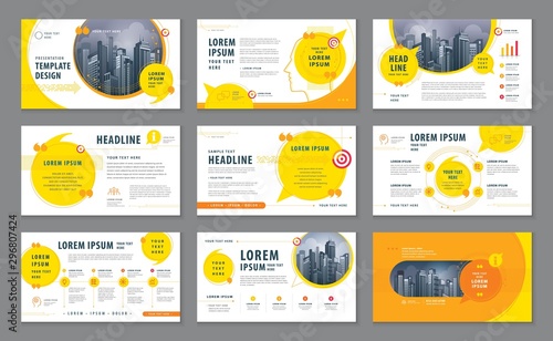 Abstract Presentation Templates, Infographic elements Template design set