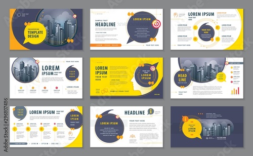 Abstract Presentation Templates, Infographic elements Template design set