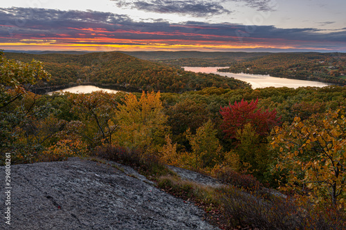 Fall scenic view of the rolling hills of Connecticut. The Northeast