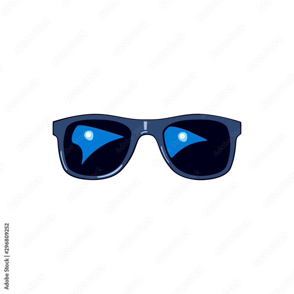 Sunglasses, unisex. Abstract concept, icon. Vector illustration on white background.