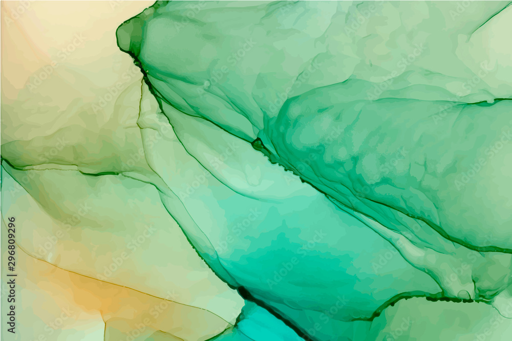 custom made wallpaper toronto digitalTurquoise and yellow watercolor vector texture. Hand drawn liquid paint stains background. Splattered green watercolour abstract backdrop. Realistic paint mixing and shades effect wallpaper