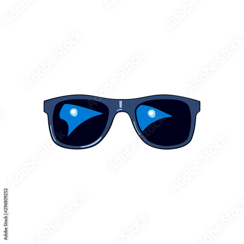 Sunglasses, unisex. Abstract concept, icon. Vector illustration on white background.