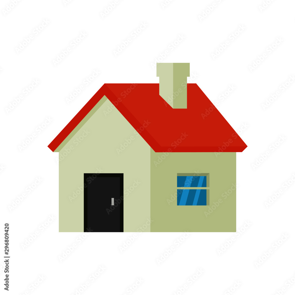 cute house icon isolated on white background. vector Illustration. cute house icon isolated on white background. vector Illustration.