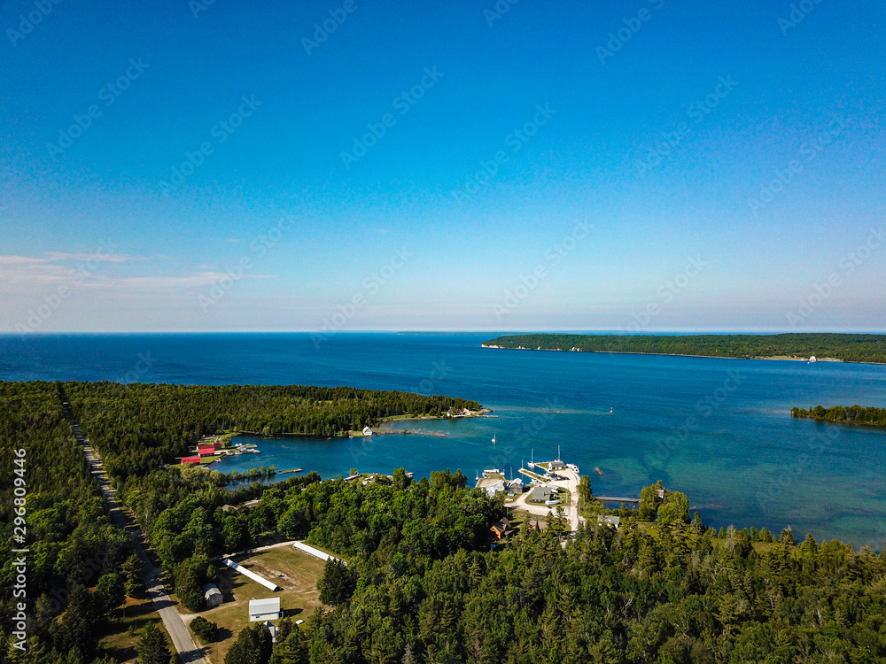 aerial view of Washington Island Wisconsin