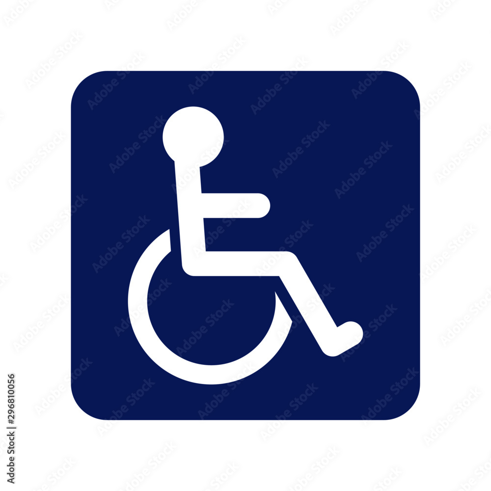 disabled handicap icon. bathroom for persons with disabilities signs. wheelchair isolated on white background. vector Illustration. disabled handicap icon. bathroom for persons with disabilities signs. wheelchair isolated on white background. vector Illustration.