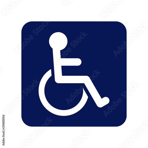 disabled handicap icon. bathroom for persons with disabilities signs. wheelchair isolated on white background. vector Illustration.