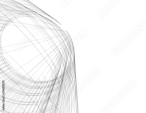 Concept 3d architecture building, vector illustration
