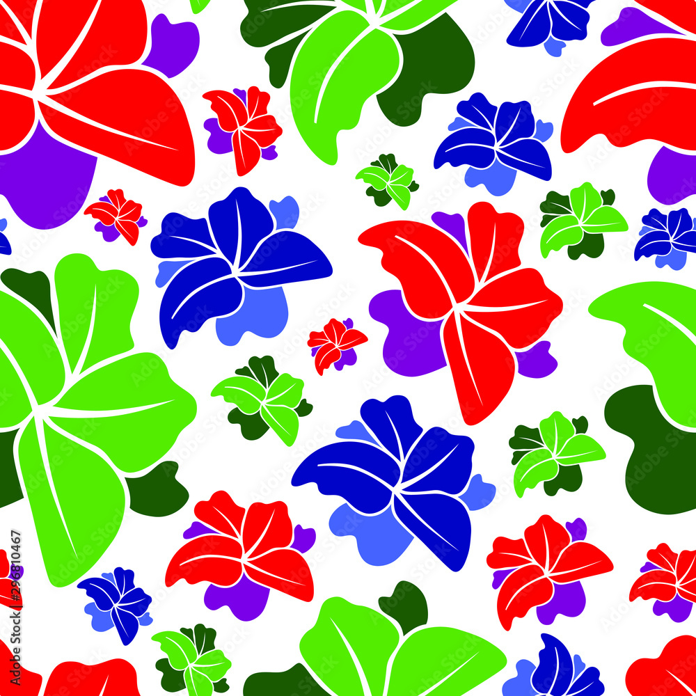Seamless floral pattern for fabric print design. Seamless floral pattern for fabric print design.
