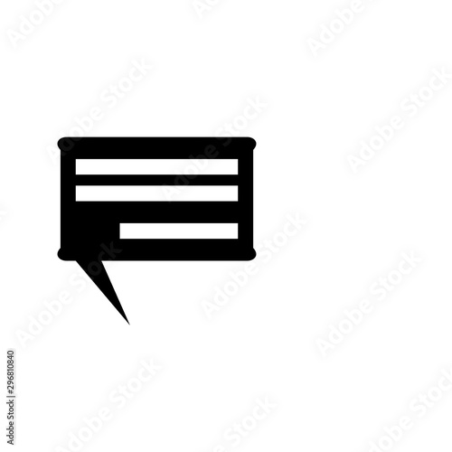 Speech icon. Social media comment symbol