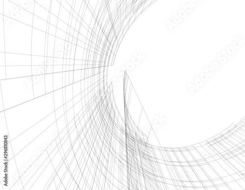 Concept 3d architecture building, vector illustration