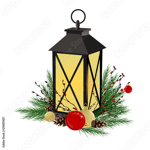 christmas decoration with candle