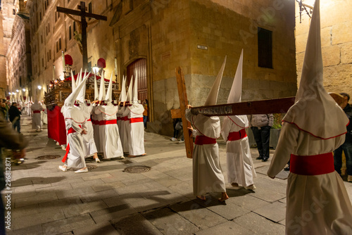Obraz na plátně SEMANA SANTA SALAMANCA 2018 ESPAÑA REAL COFRADIA PENITENCIAL DE CRISTO YACENTE D