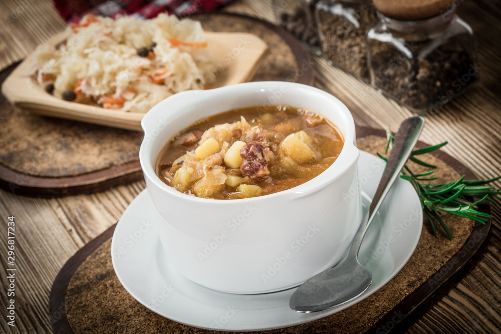 Sour cabbage soup. Sour cabbage soup.