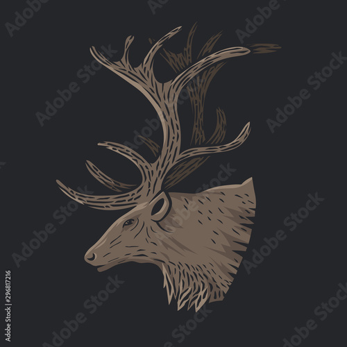 Illustration of beautiful deer.