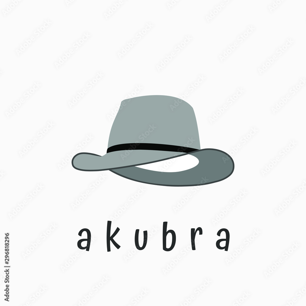 akubra hat simple flat cartoon vector illustration Stock Vector | Adobe  Stock