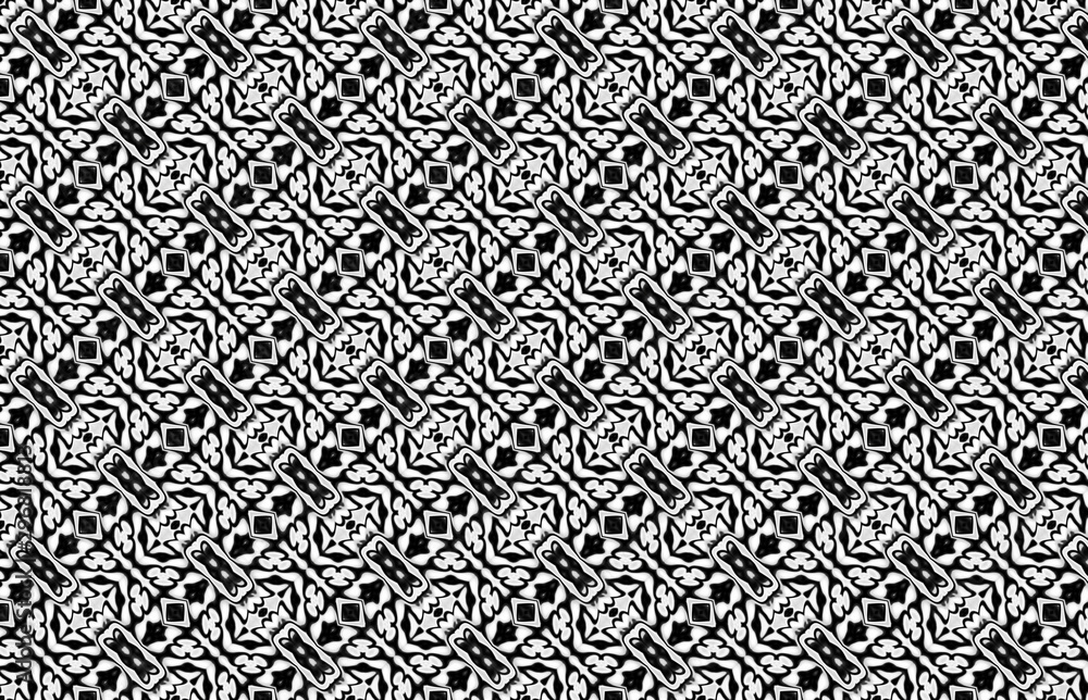 black and white ornate kaleidoscopic pattern 