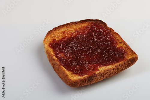 One bread toast with jelly