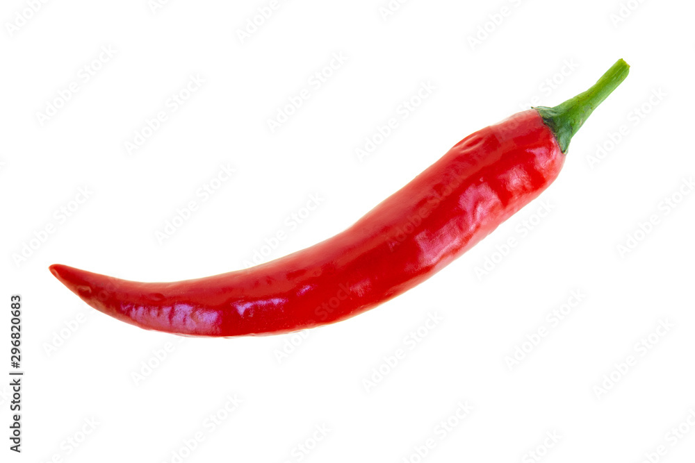 Close up red hot chili spur pepper Close up red hot chili spur pepper